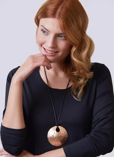 Medium Bronze Sun Pendant 